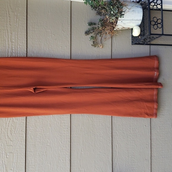 ASOS Pants Burnt Orange Rust color knit flare 4 - Picture 9 of 10